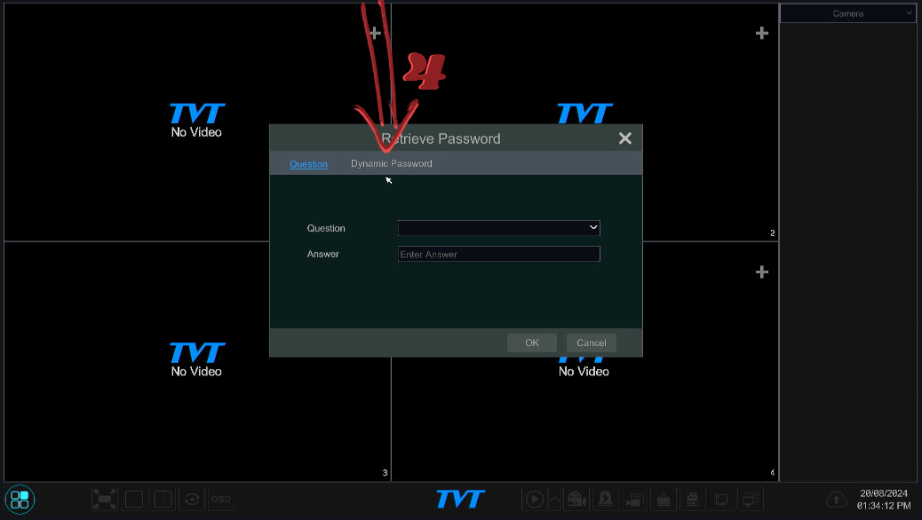 آموزش ریست پسورد DVR تی وی تی TVT